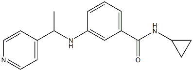 N-cyclopropyl-3-{[1-(pyridin-4-yl)ethyl]amino}benzamide Structure