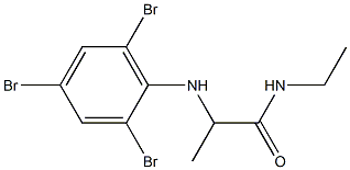 N-ethyl-2-[(2,4,6-tribromophenyl)amino]propanamide Structure