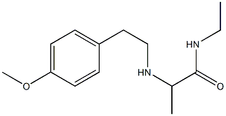 N-ethyl-2-{[2-(4-methoxyphenyl)ethyl]amino}propanamide 化学構造式