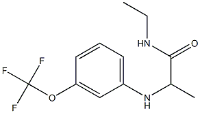 N-ethyl-2-{[3-(trifluoromethoxy)phenyl]amino}propanamide 化学構造式