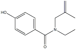 N-ethyl-4-hydroxy-N-(2-methylprop-2-en-1-yl)benzamide 结构式