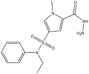 N-ethyl-5-(hydrazinocarbonyl)-1-methyl-N-phenyl-1H-pyrrole-3-sulfonamide Structure