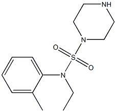 N-ethyl-N-(2-methylphenyl)piperazine-1-sulfonamide Struktur