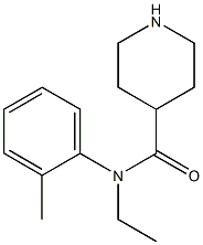 N-ethyl-N-(2-methylphenyl)piperidine-4-carboxamide Struktur