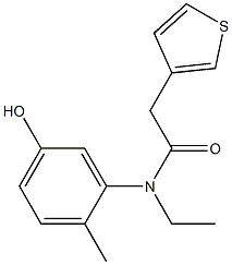 N-ethyl-N-(5-hydroxy-2-methylphenyl)-2-(thiophen-3-yl)acetamide Structure