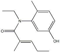 N-ethyl-N-(5-hydroxy-2-methylphenyl)-2-methylpent-2-enamide Structure