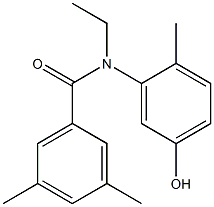 N-ethyl-N-(5-hydroxy-2-methylphenyl)-3,5-dimethylbenzamide,,结构式