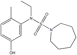 N-ethyl-N-(5-hydroxy-2-methylphenyl)azepane-1-sulfonamide 结构式