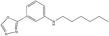 N-hexyl-3-(1,3,4-oxadiazol-2-yl)aniline Structure