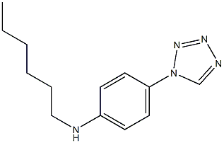 N-hexyl-4-(1H-1,2,3,4-tetrazol-1-yl)aniline Structure