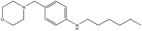 N-hexyl-4-(morpholin-4-ylmethyl)aniline 化学構造式