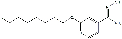 N'-hydroxy-2-(octyloxy)pyridine-4-carboximidamide 化学構造式