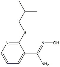 N'-hydroxy-2-[(2-methylpropyl)sulfanyl]pyridine-3-carboximidamide 结构式