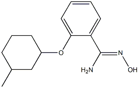 N'-hydroxy-2-[(3-methylcyclohexyl)oxy]benzene-1-carboximidamide Structure