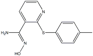 N'-hydroxy-2-[(4-methylphenyl)sulfanyl]pyridine-3-carboximidamide Struktur