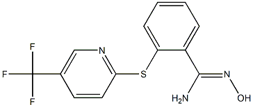 N'-hydroxy-2-{[5-(trifluoromethyl)pyridin-2-yl]sulfanyl}benzene-1-carboximidamide|