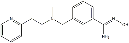 N'-hydroxy-3-({methyl[2-(pyridin-2-yl)ethyl]amino}methyl)benzene-1-carboximidamide Structure