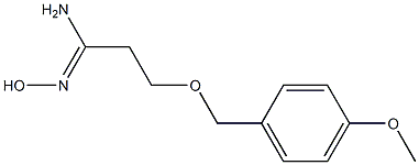 N'-hydroxy-3-[(4-methoxyphenyl)methoxy]propanimidamide Structure