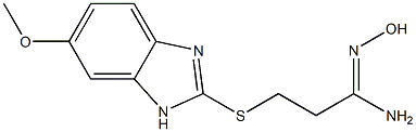 N'-hydroxy-3-[(6-methoxy-1H-1,3-benzodiazol-2-yl)sulfanyl]propanimidamide Structure
