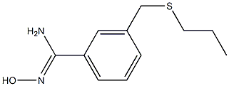 N'-hydroxy-3-[(propylsulfanyl)methyl]benzene-1-carboximidamide,,结构式