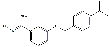 N'-hydroxy-3-{[4-(propan-2-yl)phenyl]methoxy}benzene-1-carboximidamide,,结构式