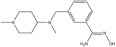 N'-hydroxy-3-{[methyl(1-methylpiperidin-4-yl)amino]methyl}benzenecarboximidamide Structure