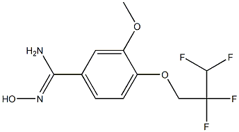 N'-hydroxy-3-methoxy-4-(2,2,3,3-tetrafluoropropoxy)benzene-1-carboximidamide 结构式