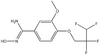 N'-hydroxy-3-methoxy-4-(2,2,3,3-tetrafluoropropoxy)benzene-1-carboximidamide,,结构式