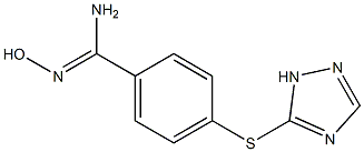 N'-hydroxy-4-(1H-1,2,4-triazol-5-ylsulfanyl)benzene-1-carboximidamide,,结构式