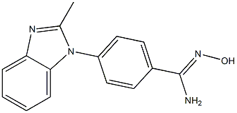 N'-hydroxy-4-(2-methyl-1H-1,3-benzodiazol-1-yl)benzene-1-carboximidamide Struktur