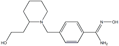 N'-hydroxy-4-{[2-(2-hydroxyethyl)piperidin-1-yl]methyl}benzenecarboximidamide,,结构式