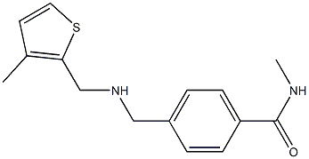 N-methyl-4-({[(3-methylthiophen-2-yl)methyl]amino}methyl)benzamide,,结构式