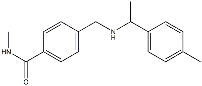 N-methyl-4-({[1-(4-methylphenyl)ethyl]amino}methyl)benzamide Struktur