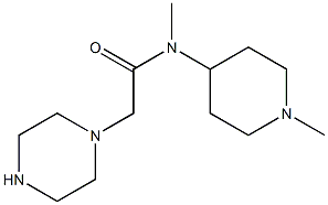 N-methyl-N-(1-methylpiperidin-4-yl)-2-(piperazin-1-yl)acetamide Structure