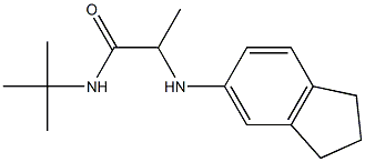 N-tert-butyl-2-(2,3-dihydro-1H-inden-5-ylamino)propanamide Structure