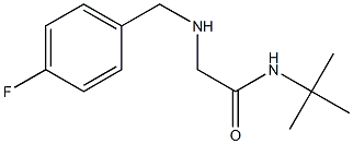 N-tert-butyl-2-{[(4-fluorophenyl)methyl]amino}acetamide 化学構造式