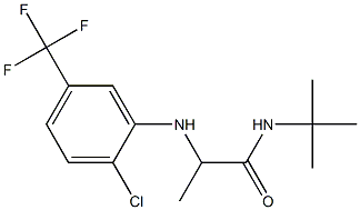 N-tert-butyl-2-{[2-chloro-5-(trifluoromethyl)phenyl]amino}propanamide,,结构式