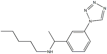 pentyl({1-[3-(1H-1,2,3,4-tetrazol-1-yl)phenyl]ethyl})amine 化学構造式
