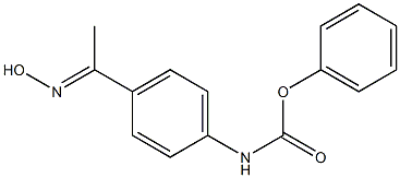 phenyl N-{4-[1-(hydroxyimino)ethyl]phenyl}carbamate Struktur