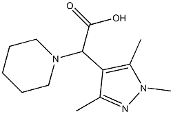 piperidin-1-yl(1,3,5-trimethyl-1H-pyrazol-4-yl)acetic acid,,结构式