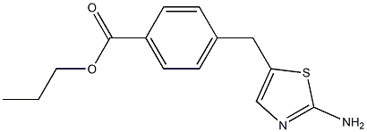 propyl 4-[(2-amino-1,3-thiazol-5-yl)methyl]benzoate,,结构式