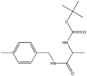 tert-butyl 1-methyl-2-[(4-methylbenzyl)amino]-2-oxoethylcarbamate,,结构式