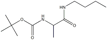 tert-butyl 2-(butylamino)-1-methyl-2-oxoethylcarbamate,,结构式