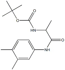 tert-butyl 2-[(3,4-dimethylphenyl)amino]-1-methyl-2-oxoethylcarbamate,,结构式