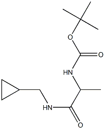 tert-butyl 2-[(cyclopropylmethyl)amino]-1-methyl-2-oxoethylcarbamate Struktur