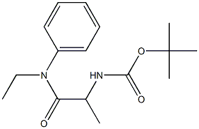tert-butyl 2-[ethyl(phenyl)amino]-1-methyl-2-oxoethylcarbamate,,结构式