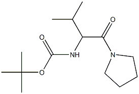 tert-butyl 2-methyl-1-(pyrrolidin-1-ylcarbonyl)propylcarbamate,,结构式