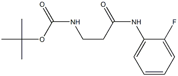 tert-butyl 3-[(2-fluorophenyl)amino]-3-oxopropylcarbamate,,结构式