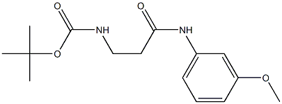 tert-butyl 3-[(3-methoxyphenyl)amino]-3-oxopropylcarbamate Struktur