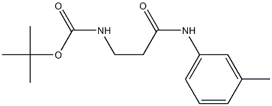 tert-butyl 3-[(3-methylphenyl)amino]-3-oxopropylcarbamate 化学構造式